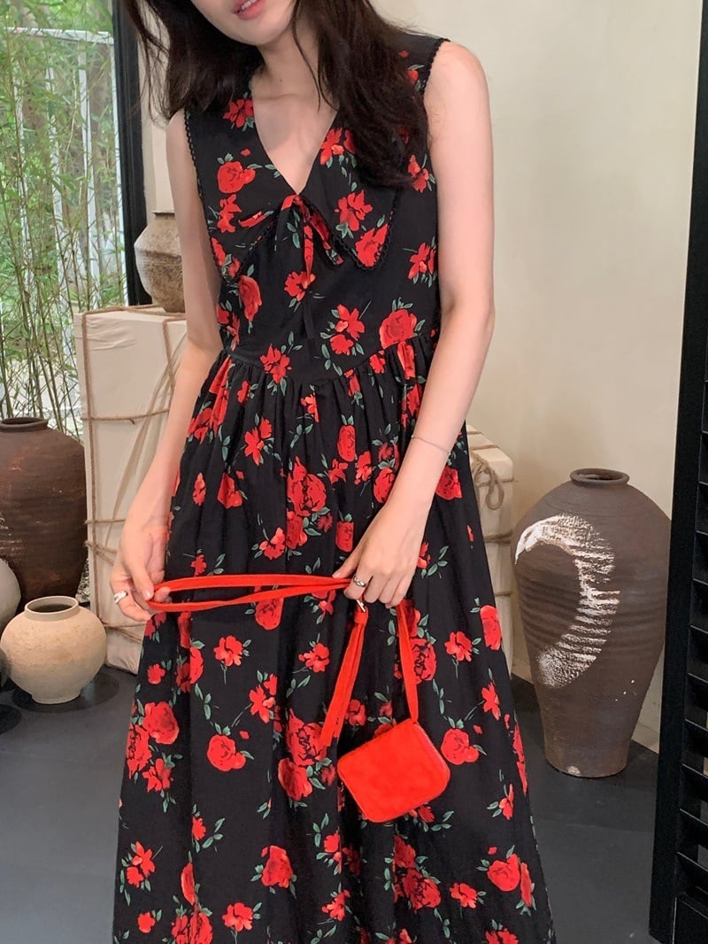 【dress】花柄ワンピース　M24869
