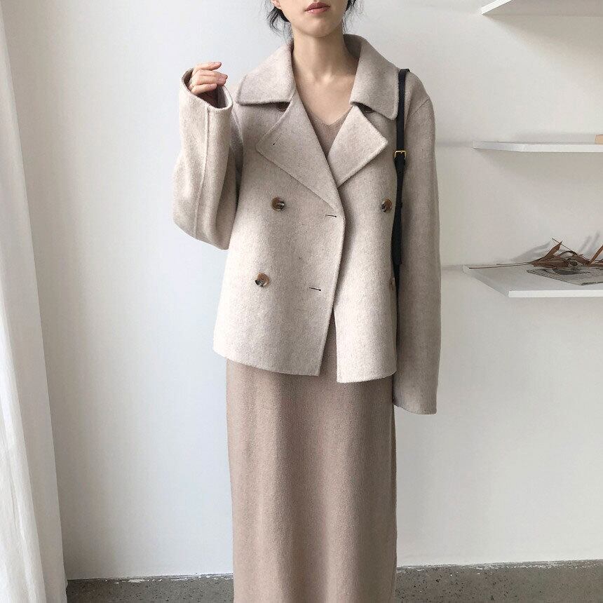 【outer】ダブルボタンコート　M18907