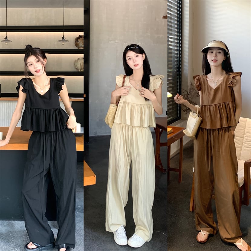 【set】ブラウス+ガウチョパンツ２点セットG21523