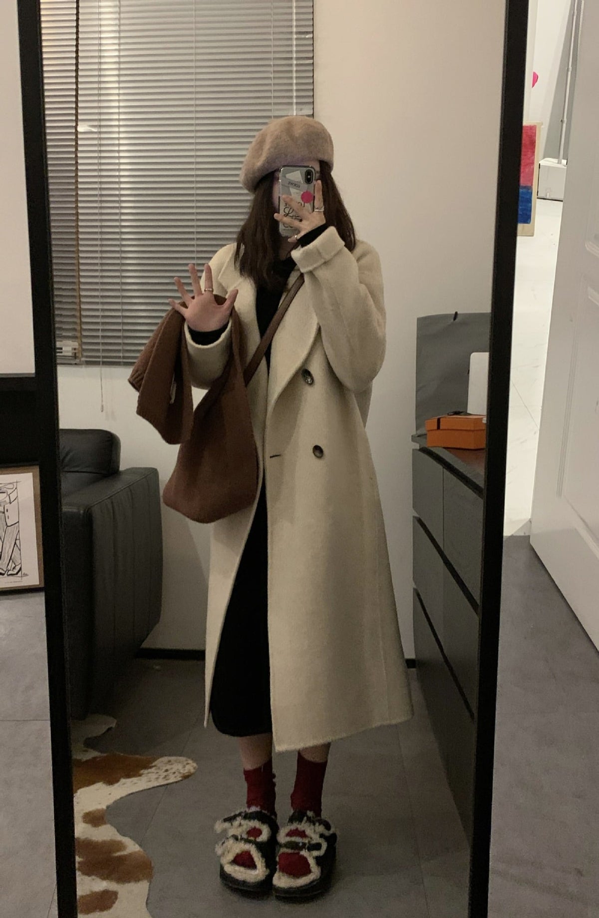 【dress】フード付きニットワンピース　M27246