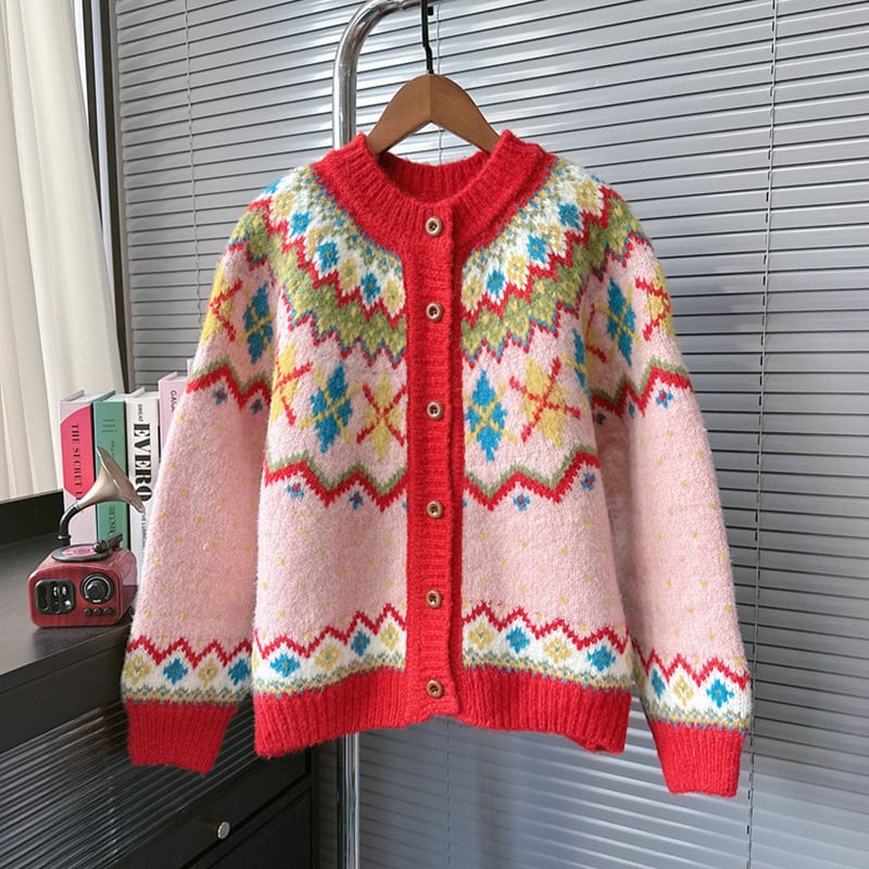 【outer】クリスマスニットカーデ　M28355