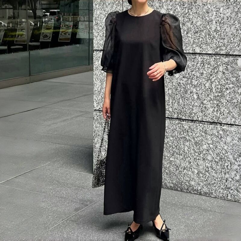 【dress】チュールコンビワンピース　M29875