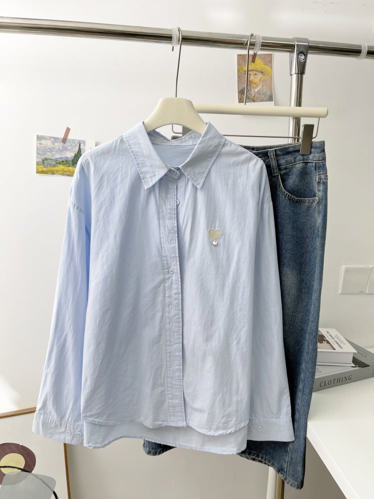 【tops】刺繍シャツ　M29909