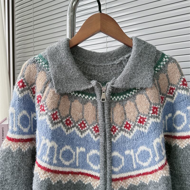 【outer】ファスナーニットカーデ　M27440