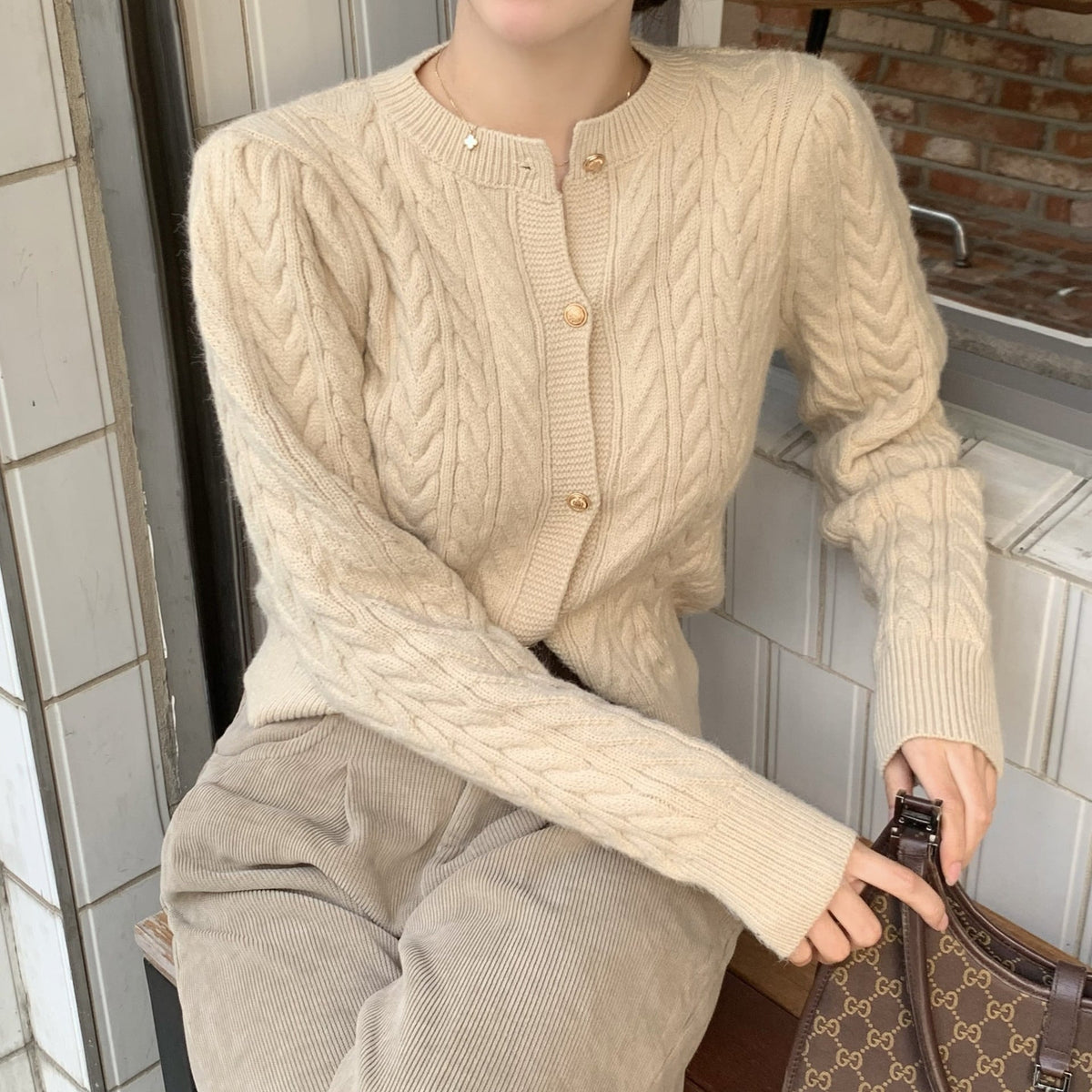 【outer】ニットカーデ　M26927