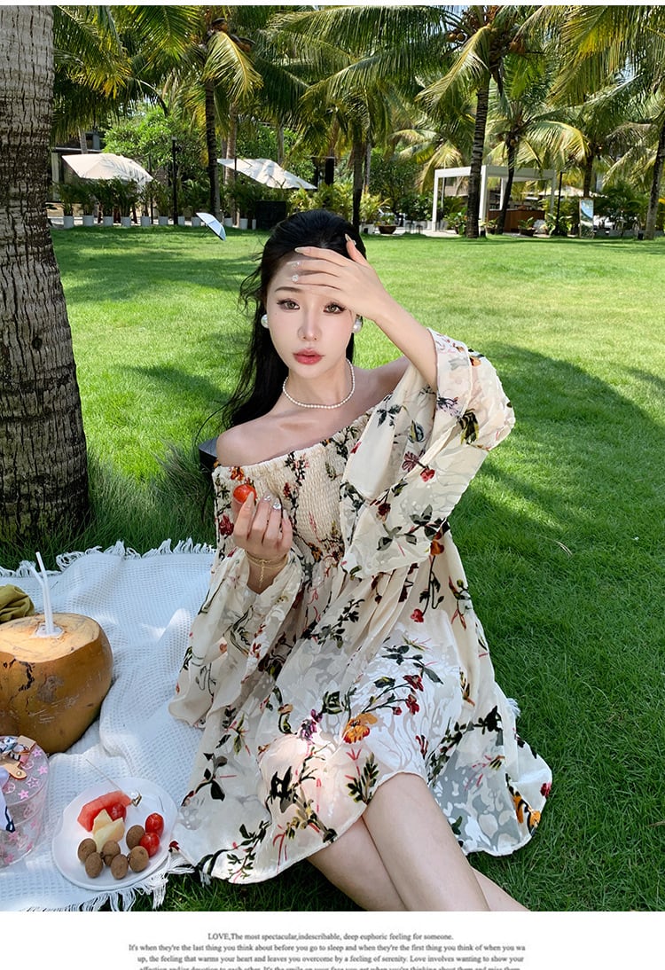 【dress】花柄ワンピース　M25307