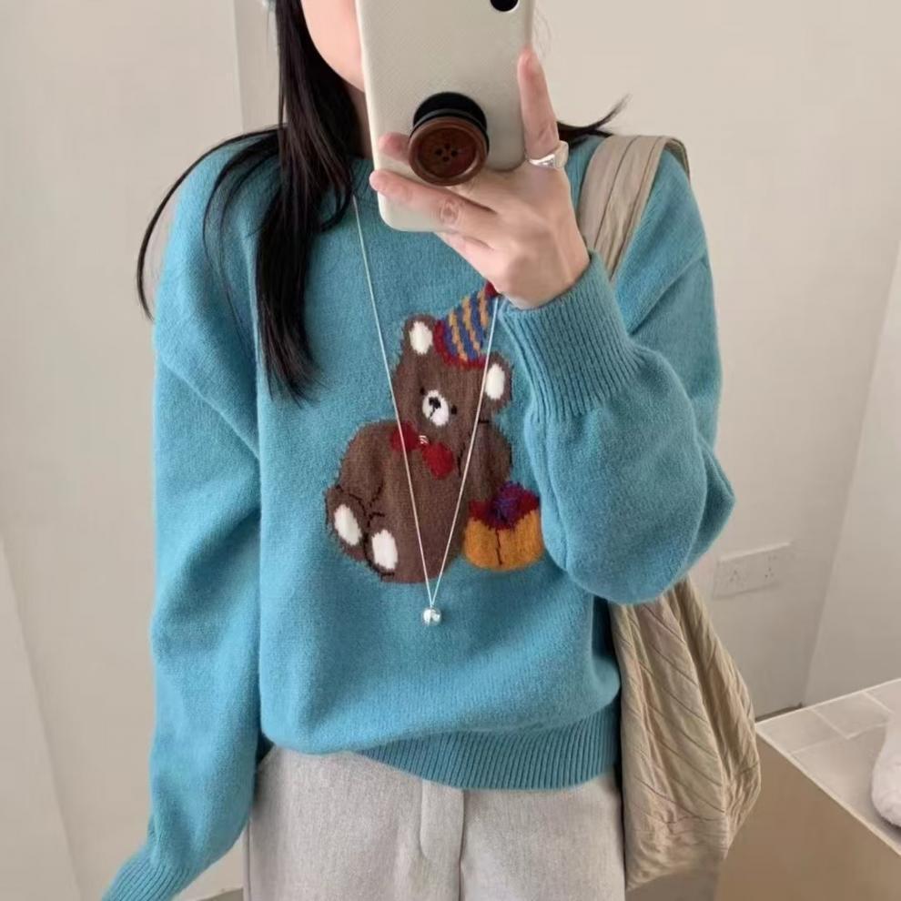 【tops】クルーネックニットセーター　M28755