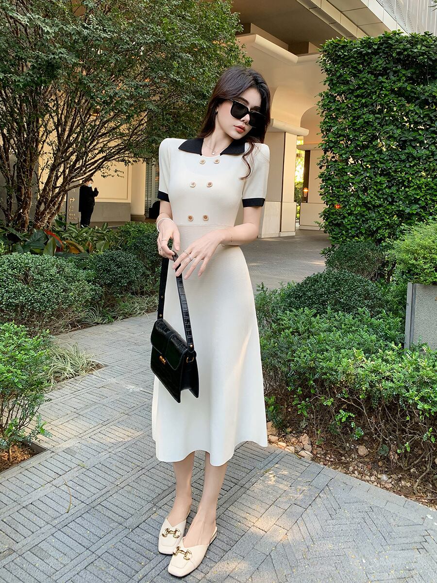 【dress】薄手ニットワンピース　M29745
