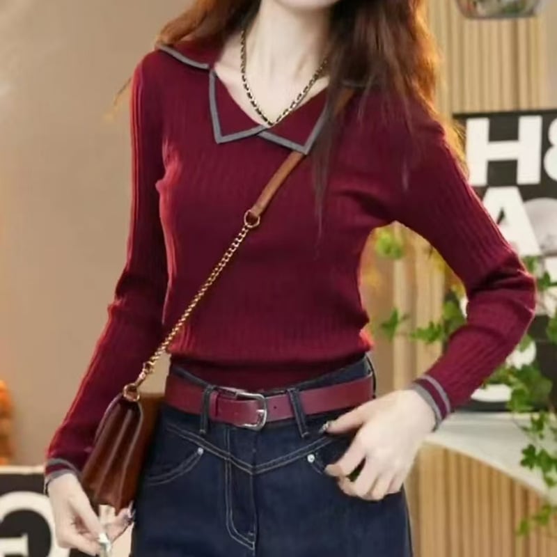 【tops】ニットトップス　M27551