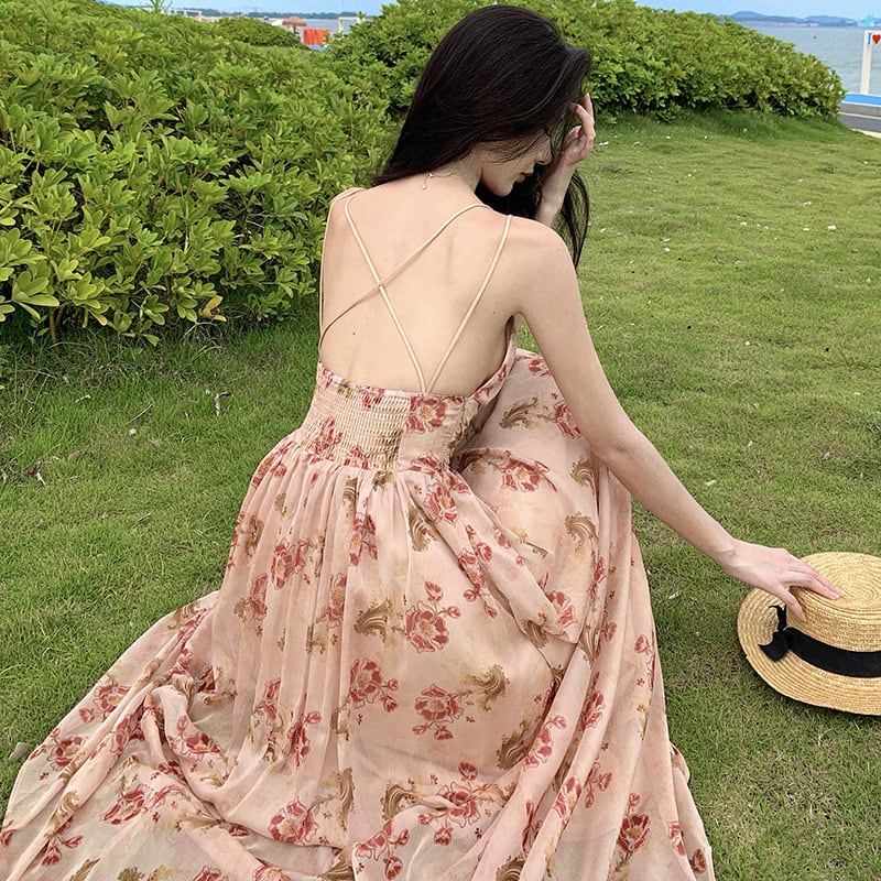 【dress】花柄キャミワンピース　M25006
