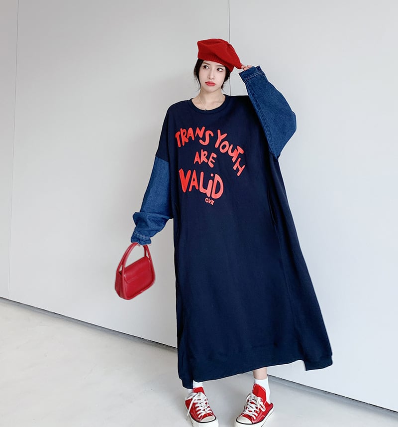 【dress】プリントカジュアルワンピース　M18590