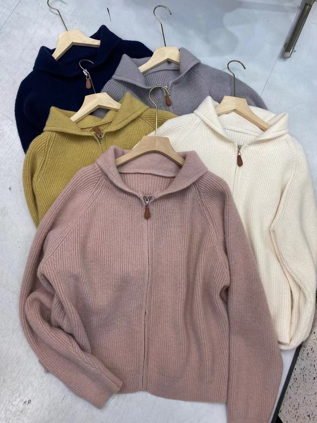 【outer】ファスナーニットカーデ　M27230