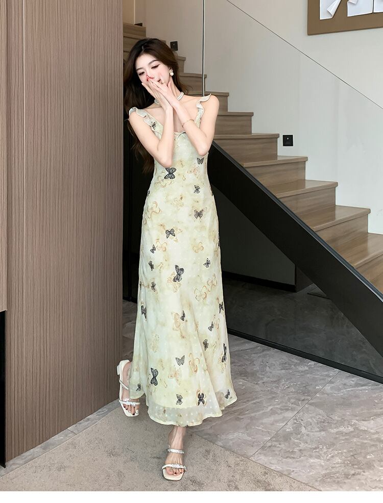 【dress】VネックプリントキャミワンピースG20647