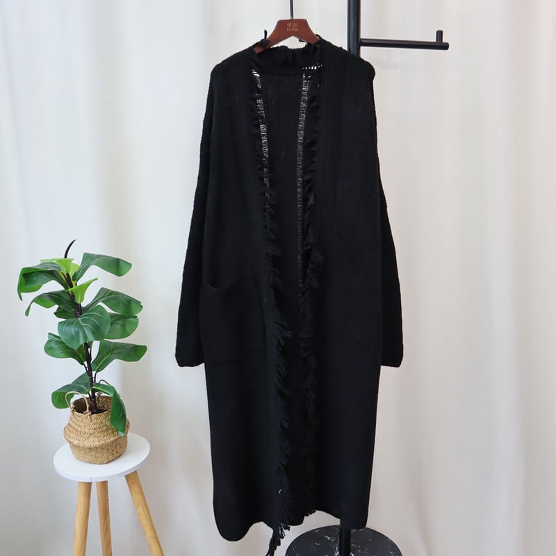 【outer】ロング丈ニットカーデ　M25641