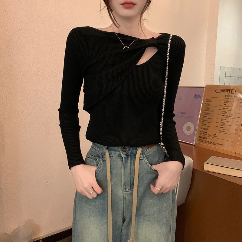 【tops】ニットトップス　M18841
