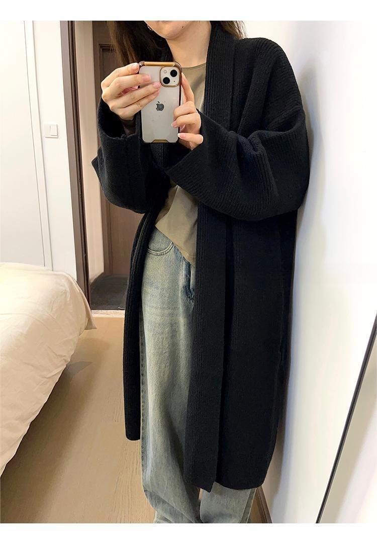 【outer】ロング丈ニットカーデ　M19009