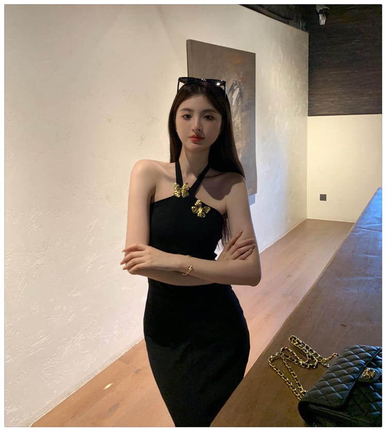 【dress】ホルターネックワンピース　M25209