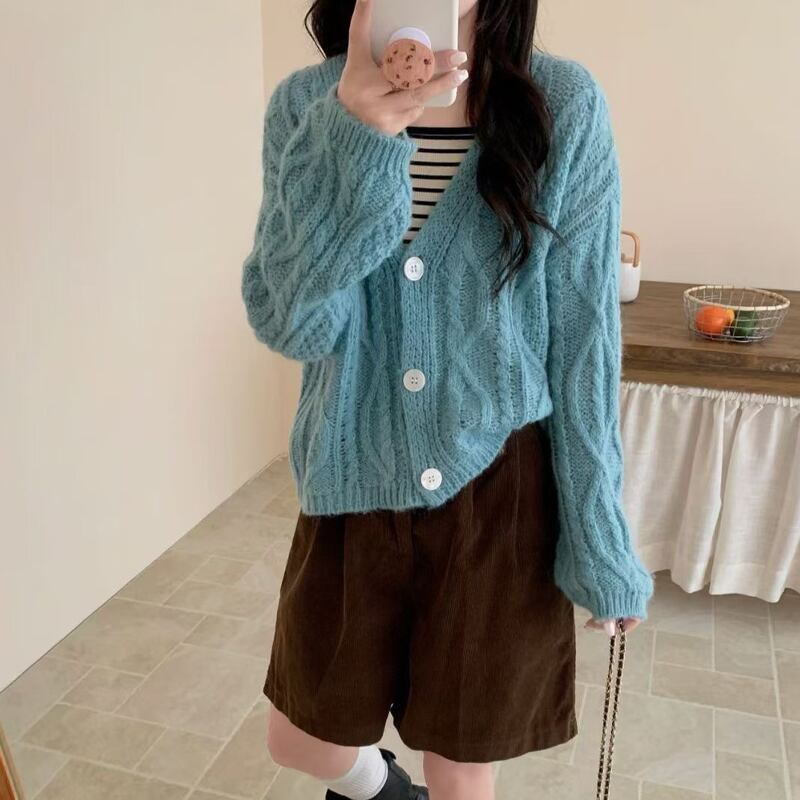 【outer】5色展開ニットカーディガン Q8157