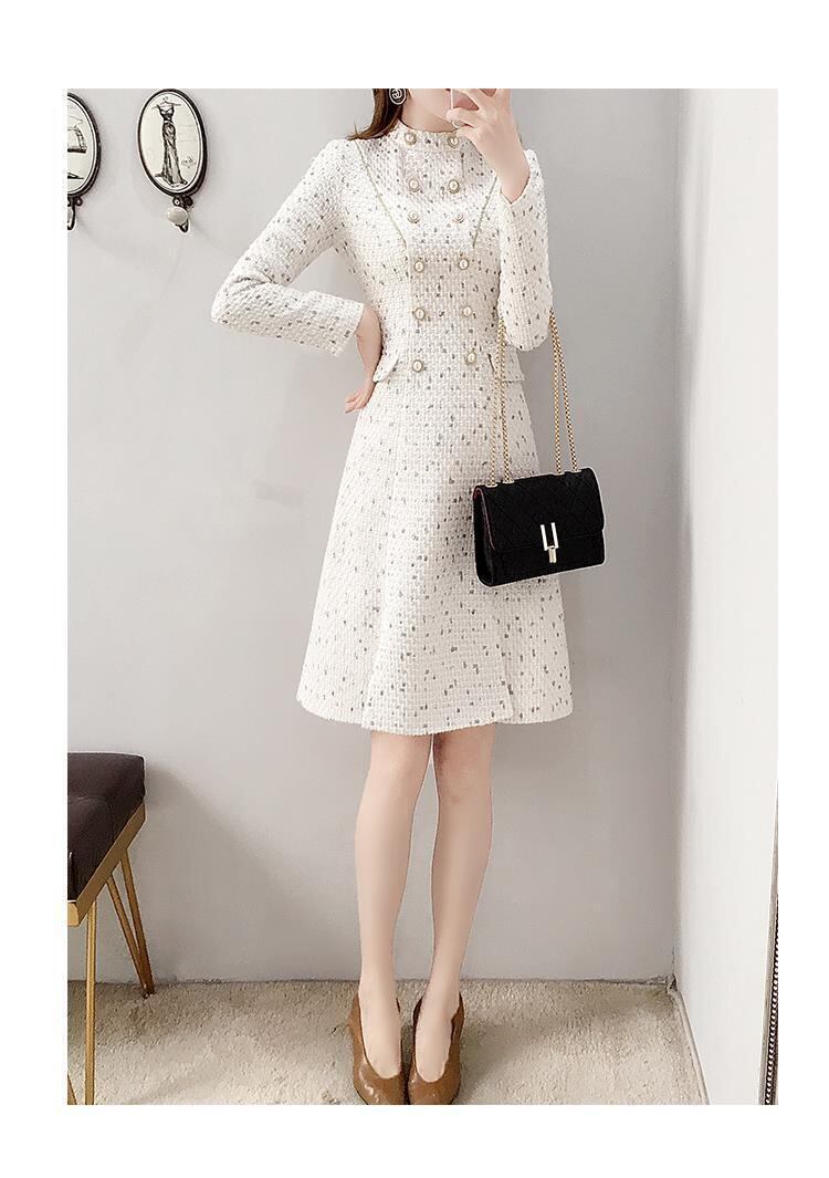 【dress】美人度アップ!気質満点シンプル秋エレガント上品な質感ワンピース G2543