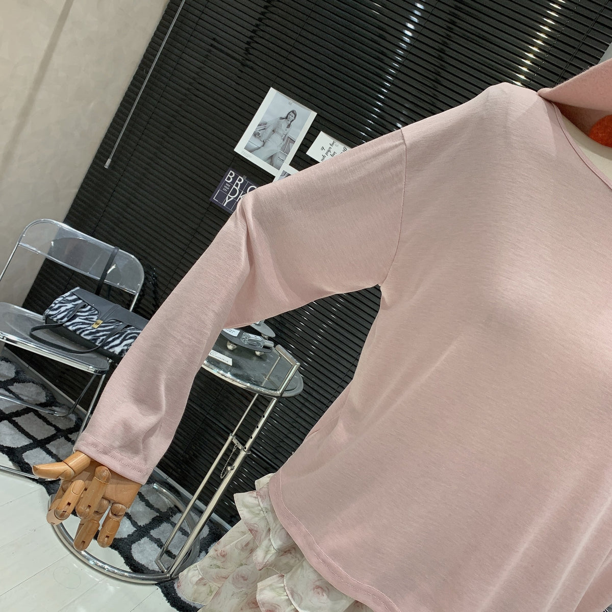 【set】長袖Tシャツ×花柄スカートセット　M25026