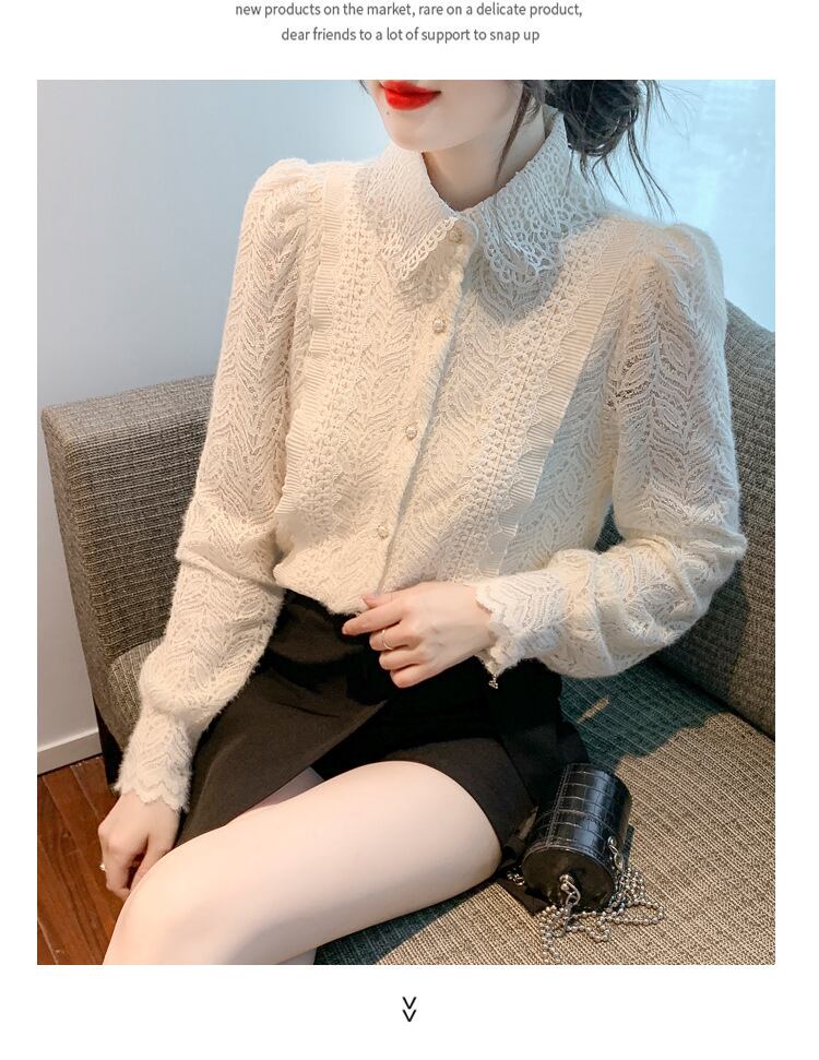 【tops】レースシャツトップス　M29265