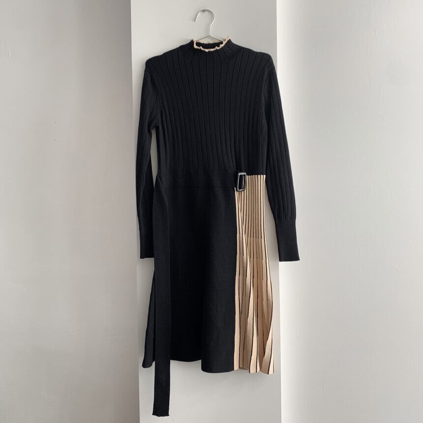【dress】ドッキングニットワンピース　M17898