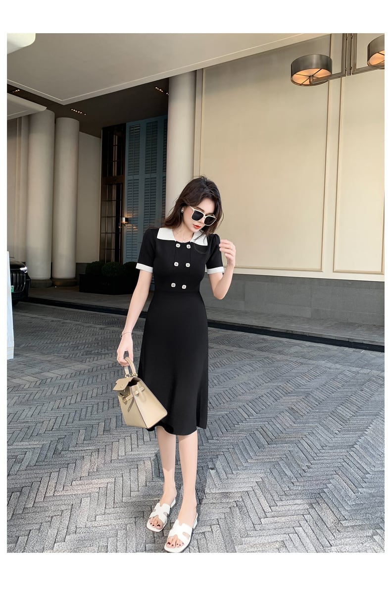 【dress】薄手ニットワンピース　M29745
