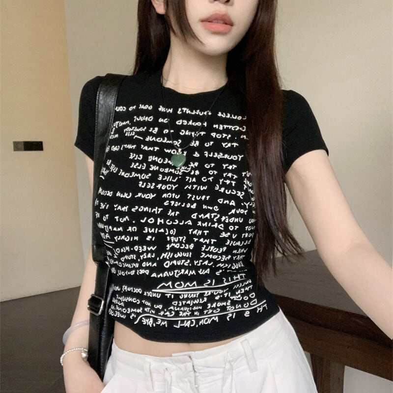 【tops】プリントTシャツ　M24619