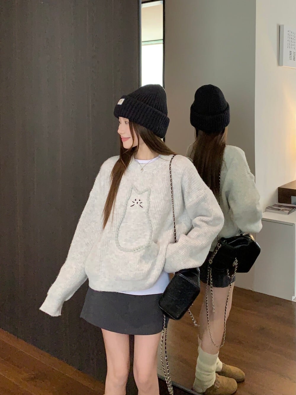【tops】クルーネックニットセーター　M28833