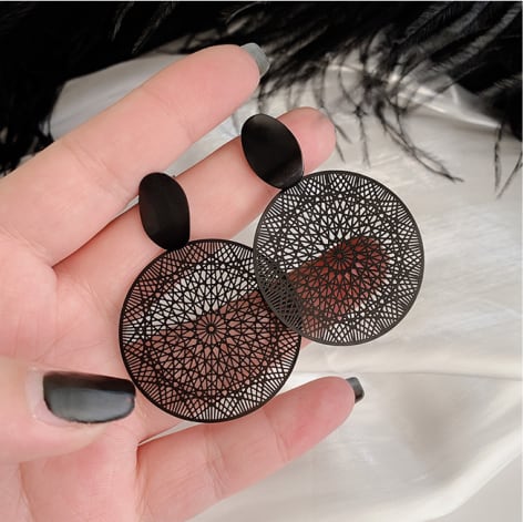 【小物】レディースファッションシンプルアクセサリー円形デザインピアス