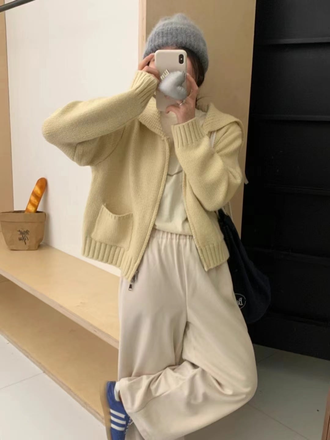 【outer】ファスナーニットカーデ　M25676