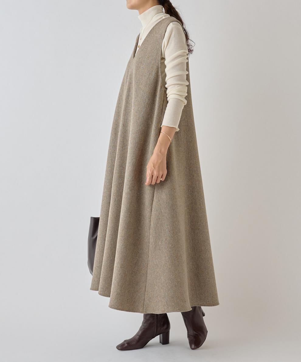 【dress】Vネックベストワンピース　M28039