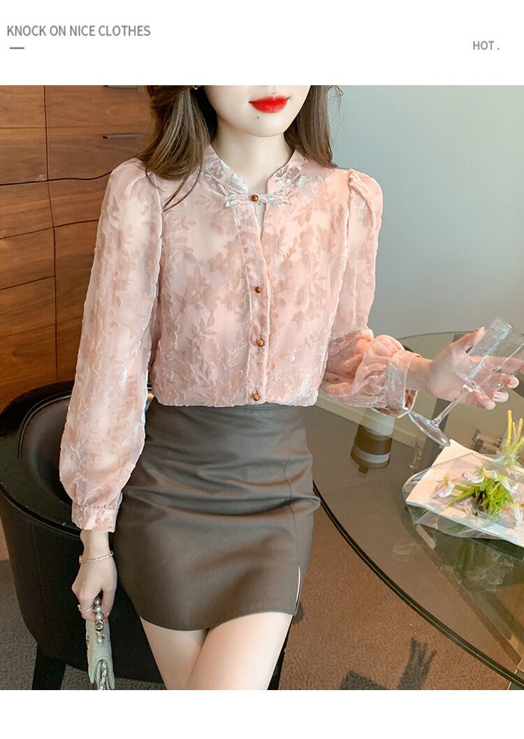【tops】シャツブラウス　M29450