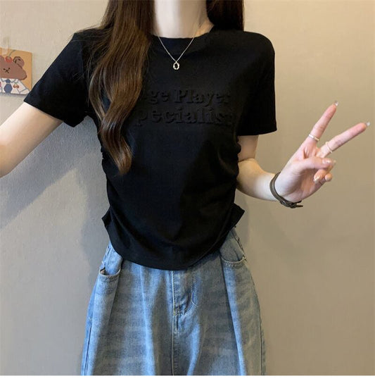 【tops】3色イレギュラー半袖ＴシャツF7290