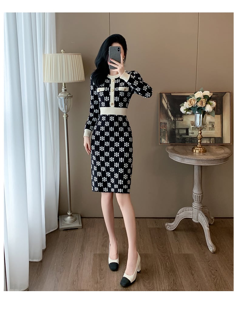 【dress】ニットワンピース　M25368