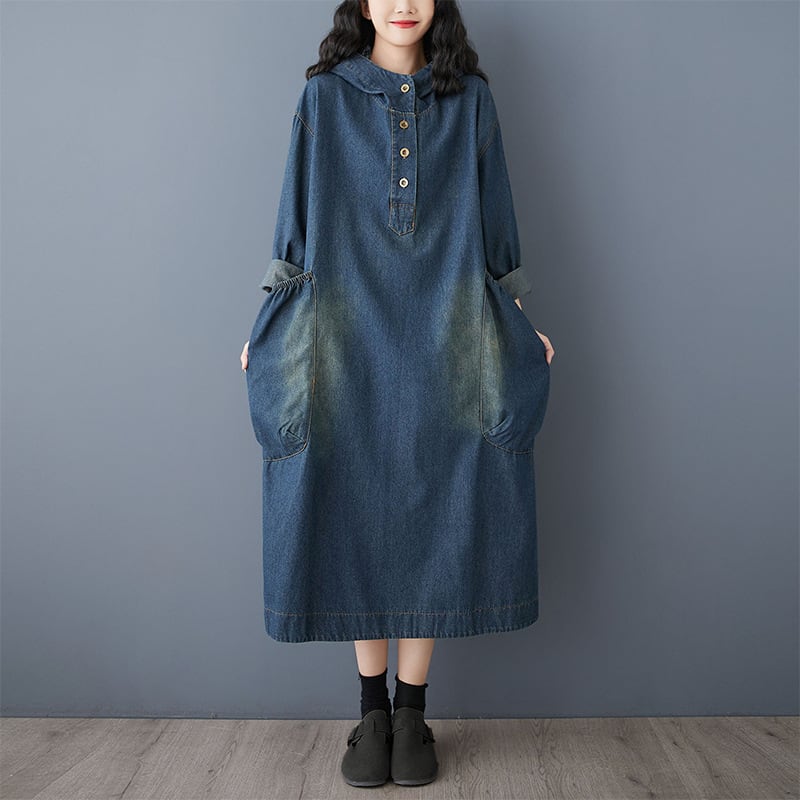 【dress】デニムカジュアルワンピース　M29674
