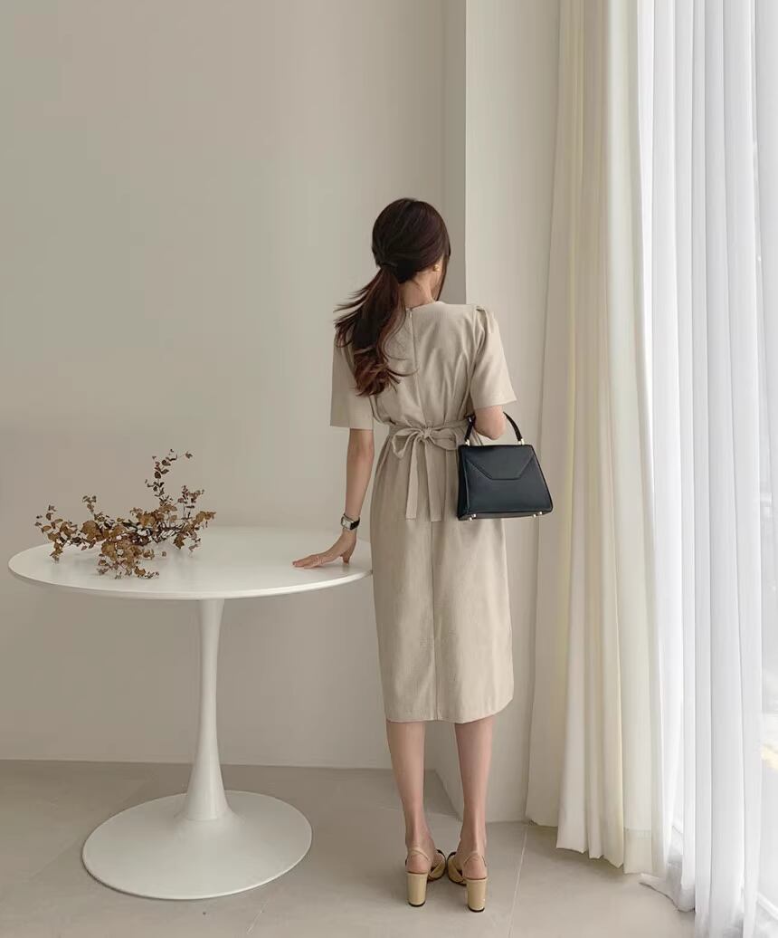 【dress】半袖ゆったりワンピースF7472