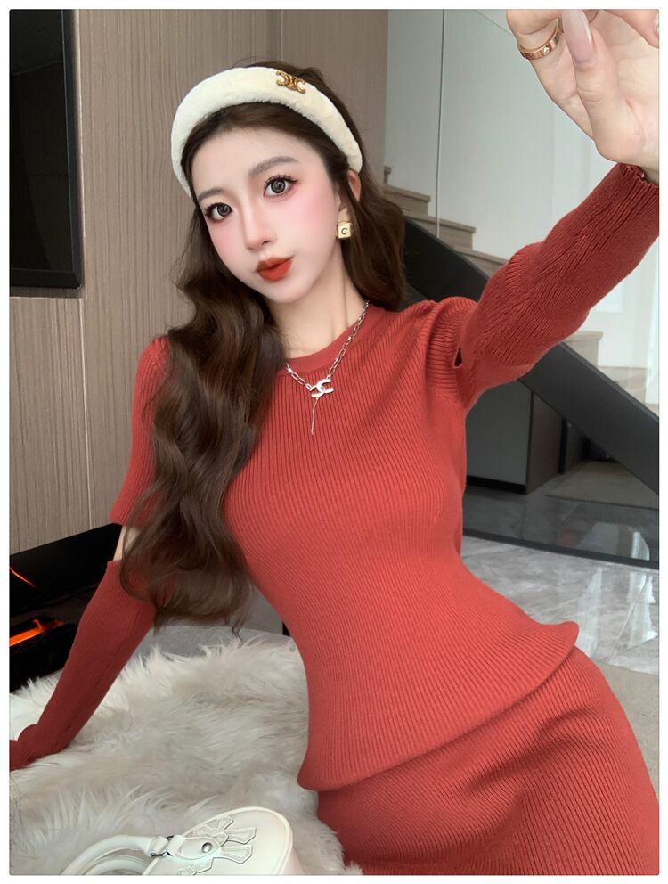 【dress】ニットワンピース　M19011