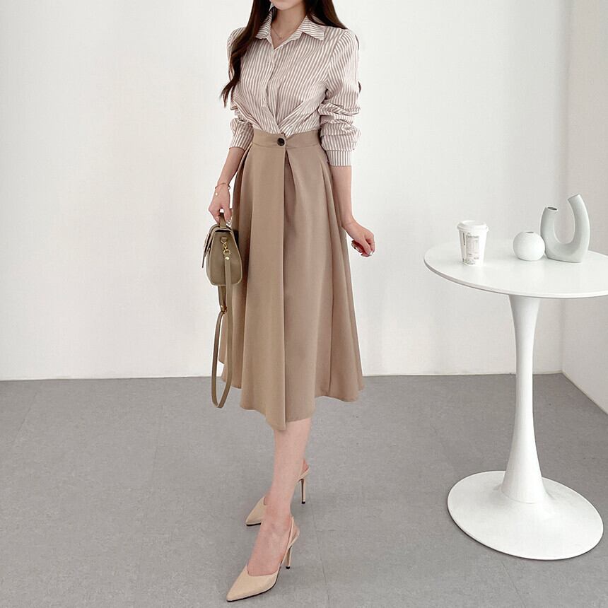 【dress】切り替えシャツワンピース　M29587