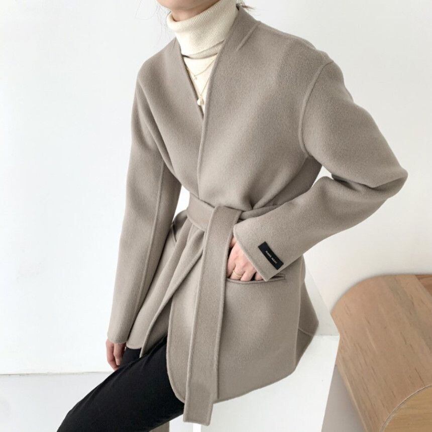 【outer】Vネックチェスターコート　M19078