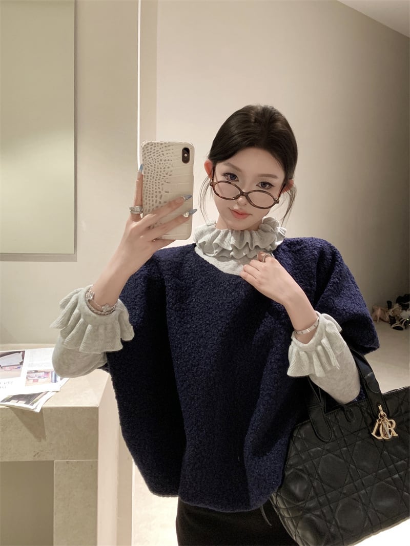 【set】フリルニットトップス×半袖プルオーバーセット　M28514