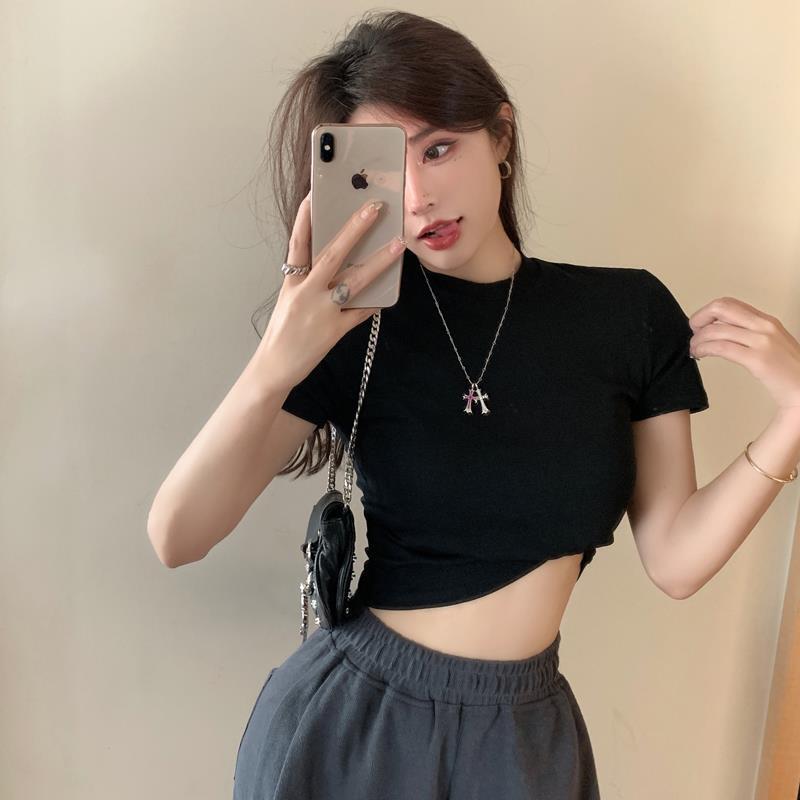 【tops】ラウンドネック半袖ＴシャツF7348