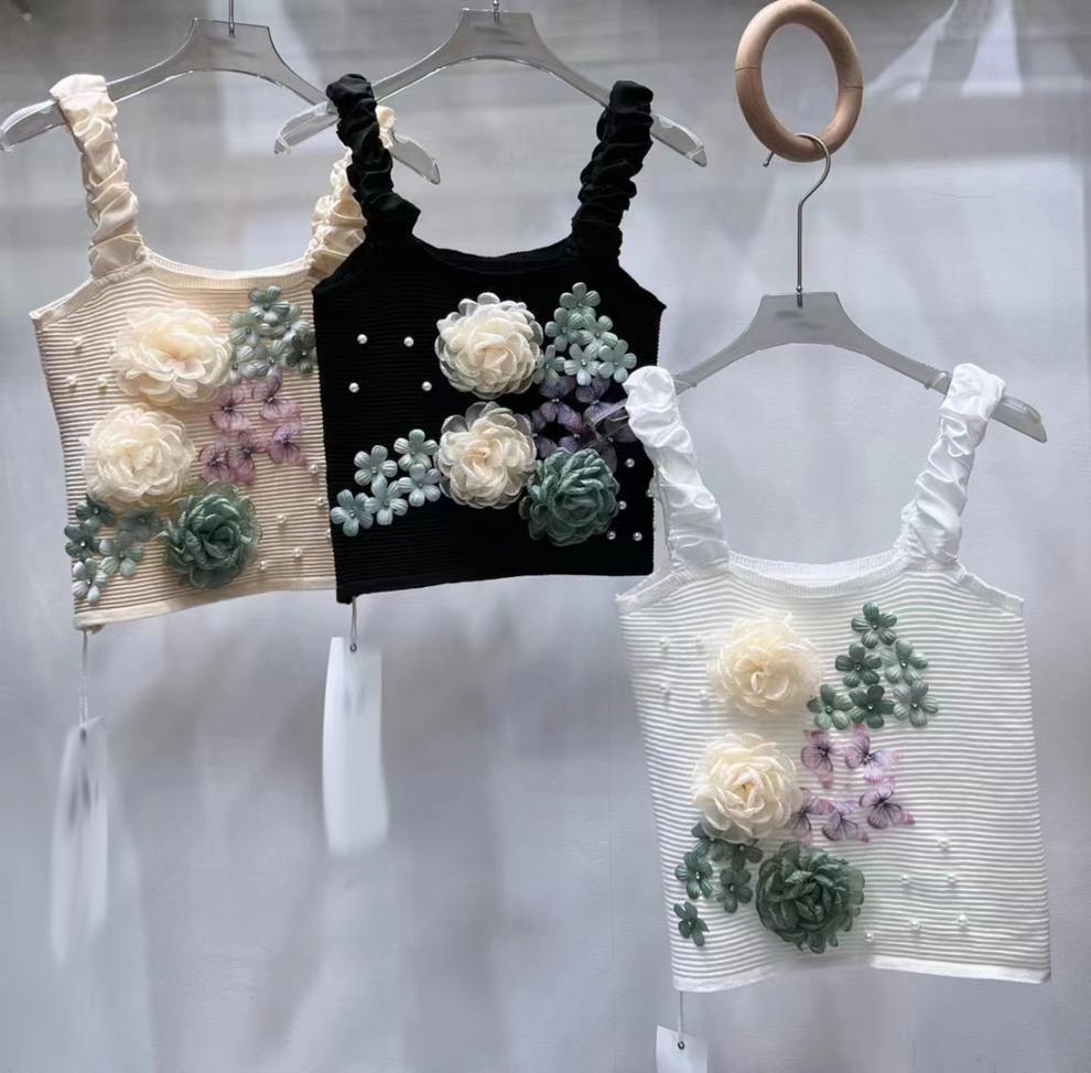 【tops】立体フラワーキャミソール　M23995