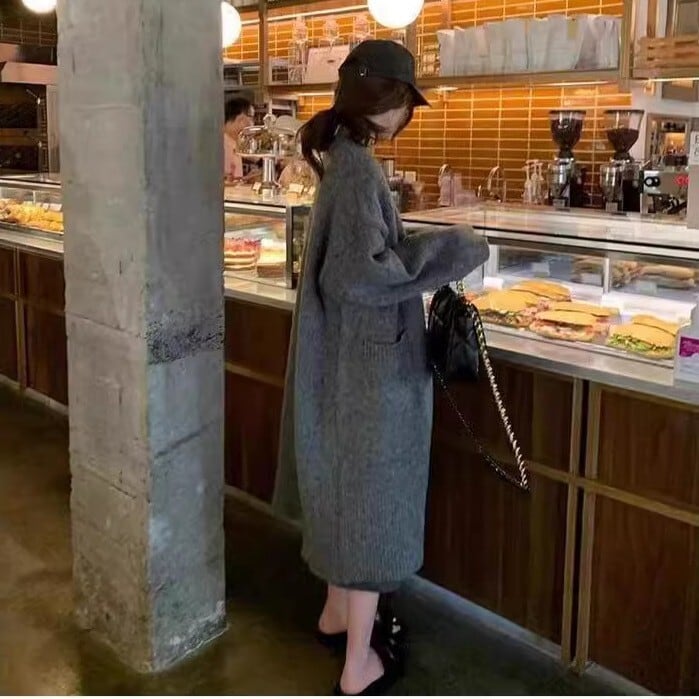 【outer】ロング丈ニットカーデ　M25573