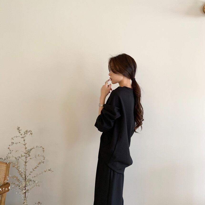 【set】長袖トップス×ワイドパンツセット　M19194