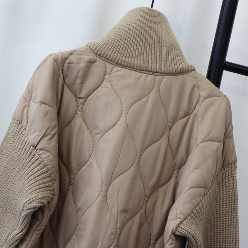 【outer】ファスナー切り替えニットカーデ　M26293