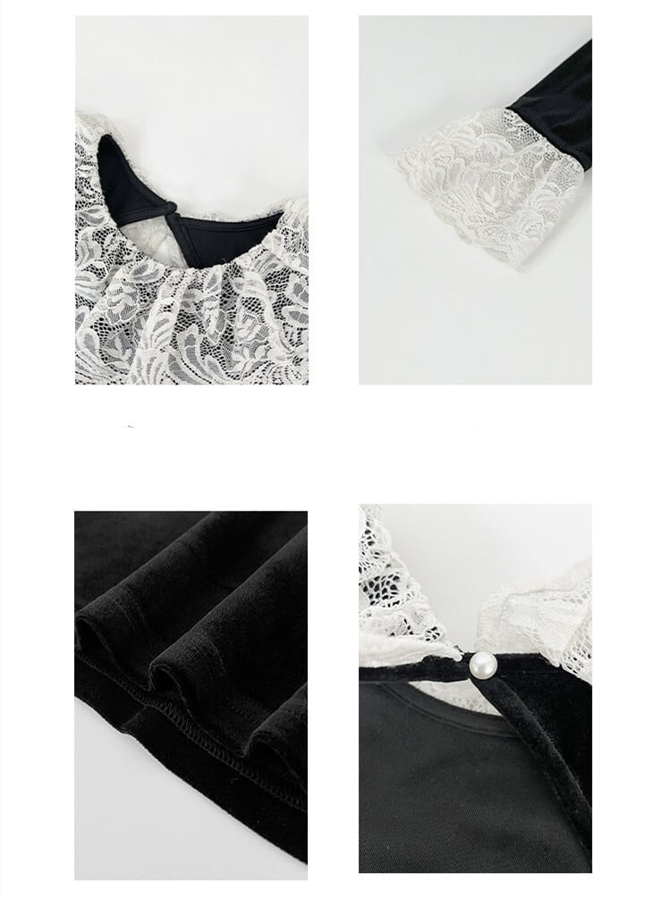 【dress】バックオープンレースカラーデートワンピース　N2938