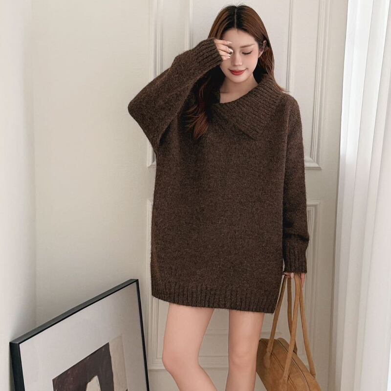 【tops】ハイネックニットトップス Q7033