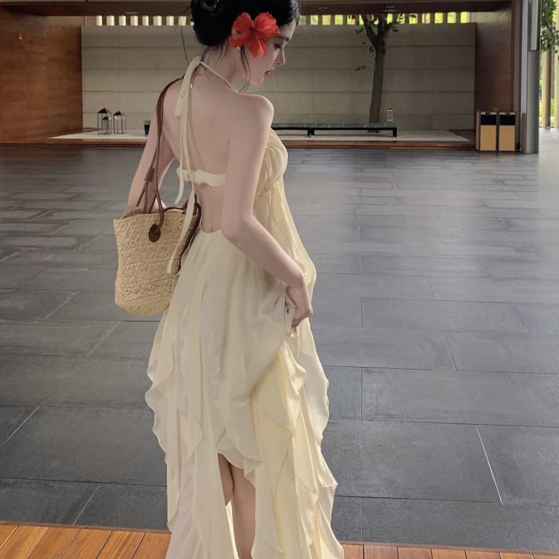 【dress】バックレスワンピース　M25007