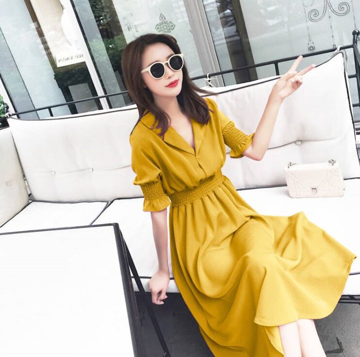 【dress】ファッション高級感夏好感度UP!気質満点ワンピースF0068